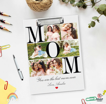 Personalized Photo/ Custom Birth Flower Mom Clipboard