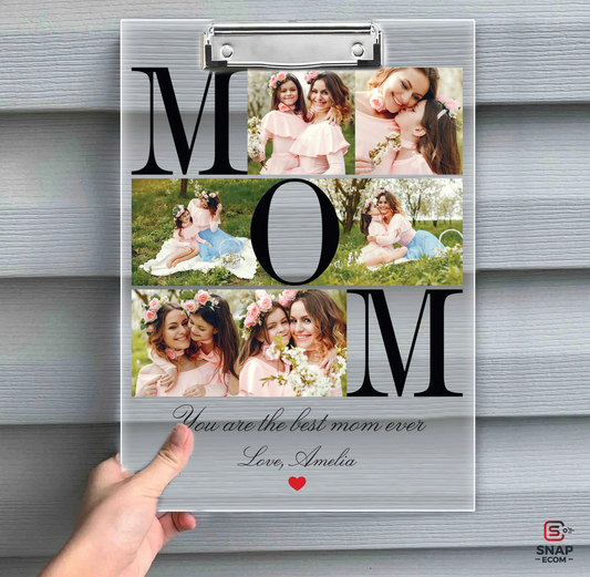 Personalized Photo/ Custom Birth Flower Mom Clipboard