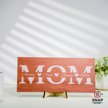 Personalized Wooden Mom Sign