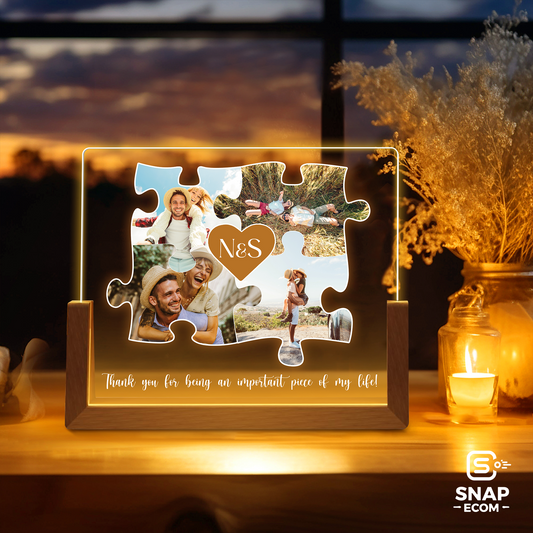 Personalized Puzzle Photo Album Night Light