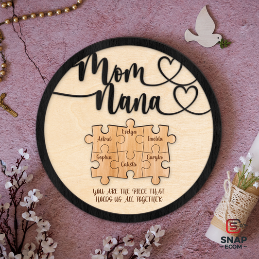Personalized Circle Mom Sign 2