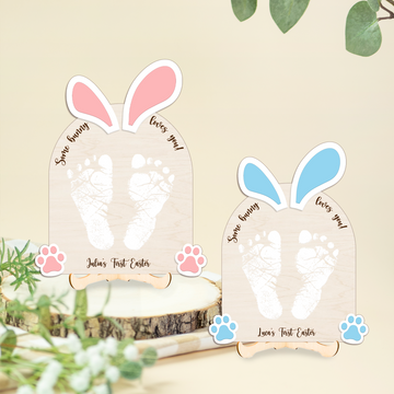 Personalized Easter Footprint Sign