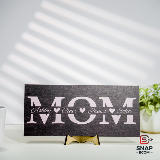 Personalized Wooden Mom Sign