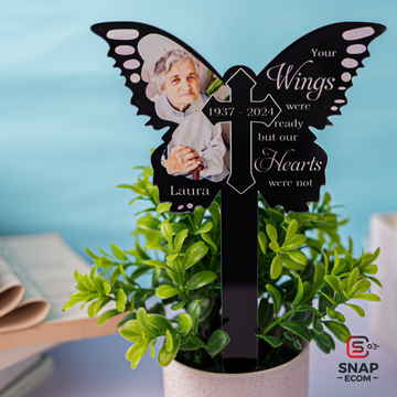 Personalized Butterfly Memorial Acrylic Plaque Stake