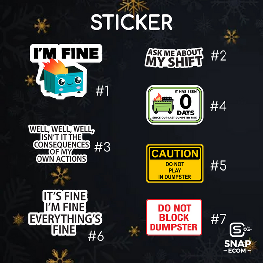 Dumpster Fire Pencil Holder Note Card