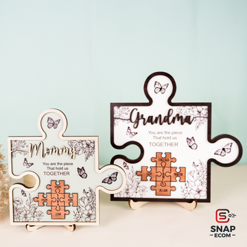 Personalized Puzzle Mom Sign with Puzzle Names
