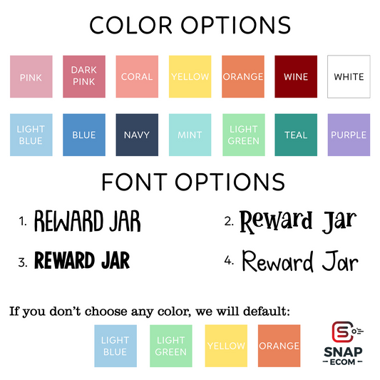 Personalized Reward Jar for Kids PY01