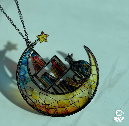 Personalized Cat Book Suncatcher 1 layer