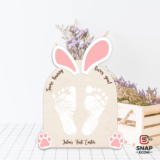 Personalized Easter Footprint Sign