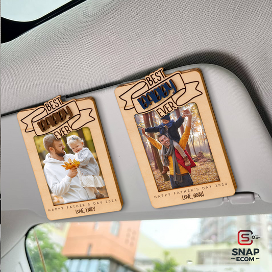 Personalized Dad Car Visor Clip 3
