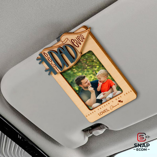 Personalized Dad Car Visor Clip 1