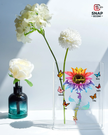 Personalized MOM Acrylic vase