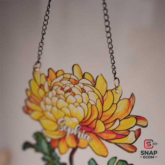Personalized Flower Suncatcher Acrylic 1 layer