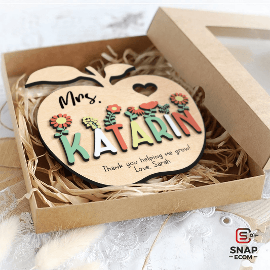Personalized Apple Teacher Gift 3