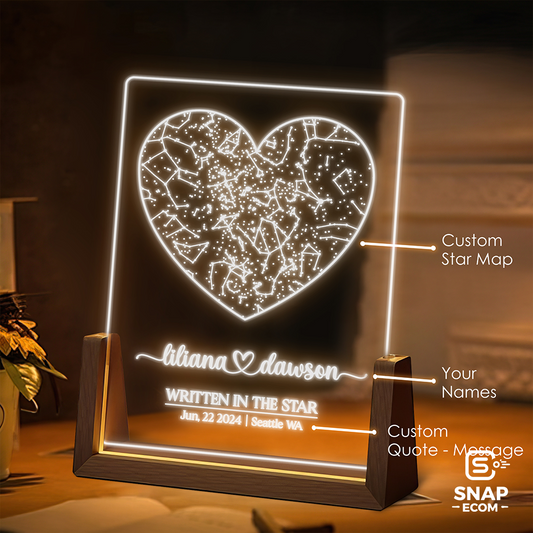 Personalized Star Map Night Light 4