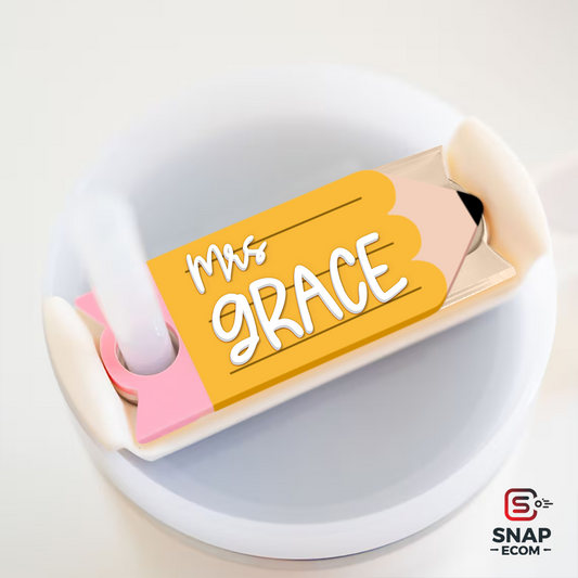 Personalized Pencil Tumbler Name Tag
