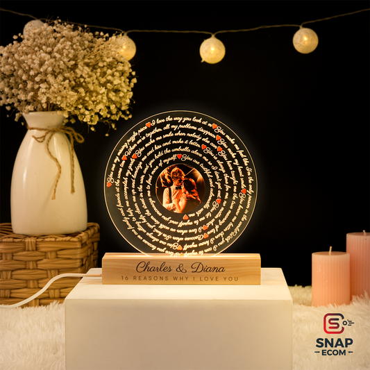 Custom Round Acrylic Night Light – Personalized and Unique Lighting