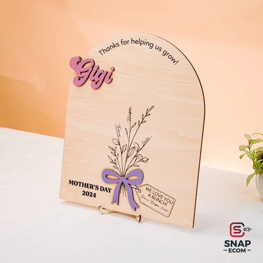 Mother’s Day Handprint Wooden Sign FT15