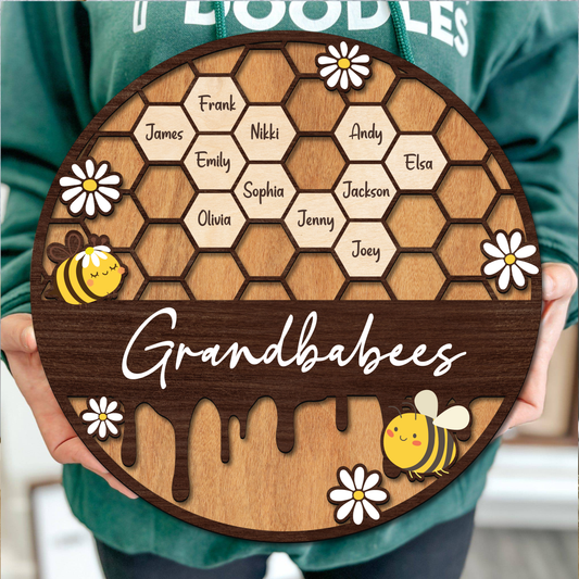 Mothers Day Bee Hive Family Sign