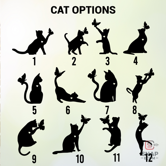 Personalized Cat Moon Shape Suncatcher - SC56