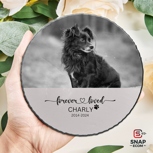 Personalized Circle Pet Memorial Granite Stone