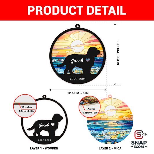 Personalized Dog/Cat Round Shape Suncatcher - SC62