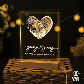 Personalized Fingerprint Acrylic Night Light