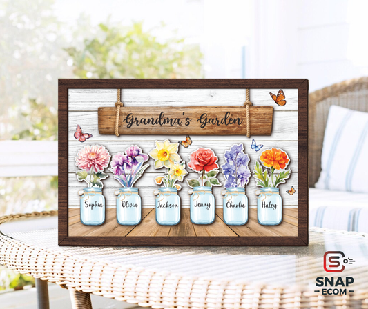 Personalized Mom Flower Sign