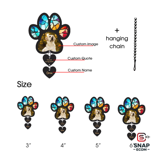 Personalized Paw Shape Suncatcher - SC66