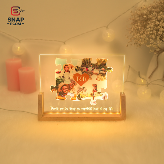 Personalized Puzzle Photo Album Acrylic Night Light - NLRE