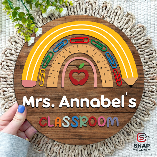 Personalized Teacher Door Sign – A Welcoming Touch for Any Classroom - DT20