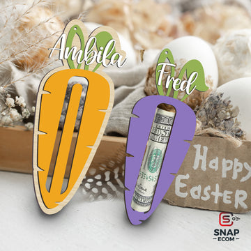 Personalized Carrot Money Holder Easter