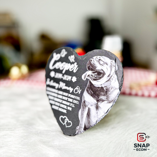 Personalized Heart Pet Memorial Granite Stone - MT01
