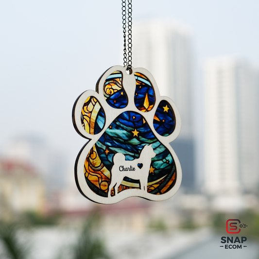 Personalized Paw Shape Suncatcher - SC58