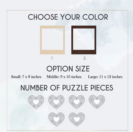 Personalized Heart Puzzle Mom Sign MS06