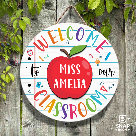 Personalized Teacher Door Sign DT08