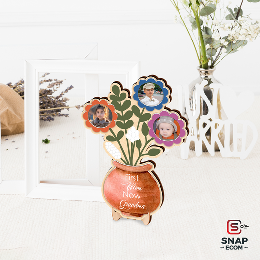 Personalized Photo and Flowers Sign