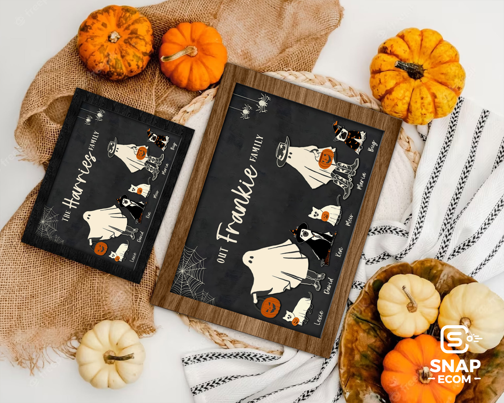 Personalized Halloween Family Wooden Sign HT23