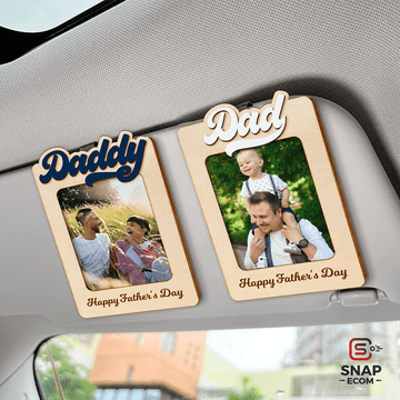 Personalized Dad Car Visor Clip 3