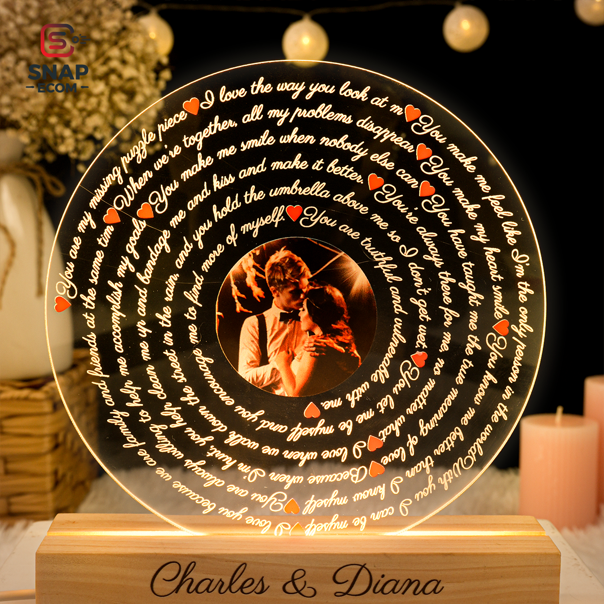 Custom Round Acrylic Night Light – Personalized and Unique Lighting