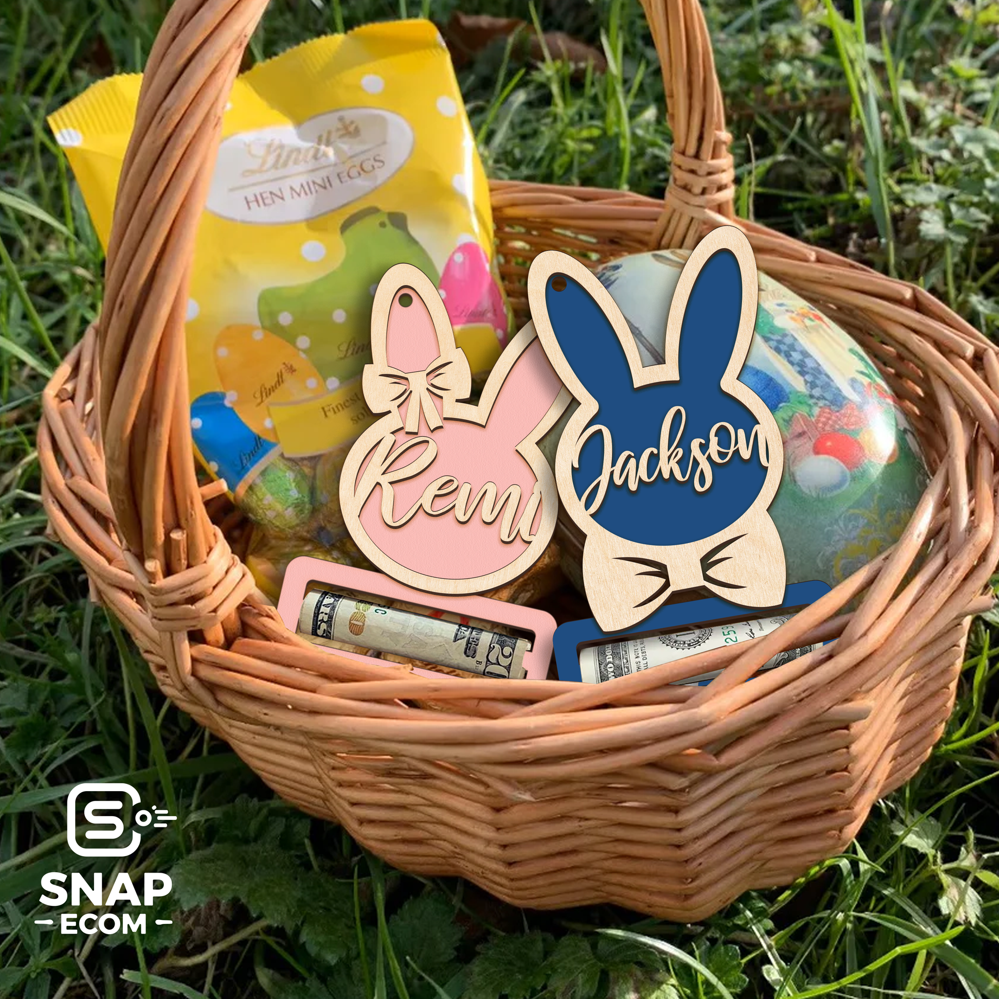 Personalized Easter Rabbit Money Holder