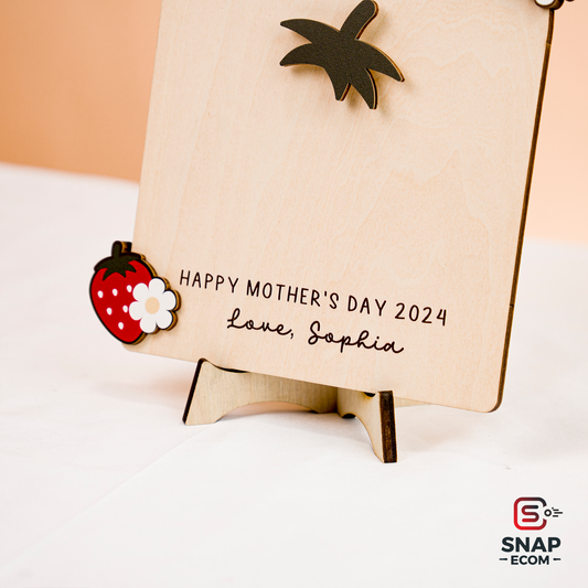 Mother’s Day Footprint Wooden Sign MF01