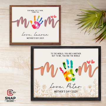 Mother’s Day Handprint Wooden Sign FT16
