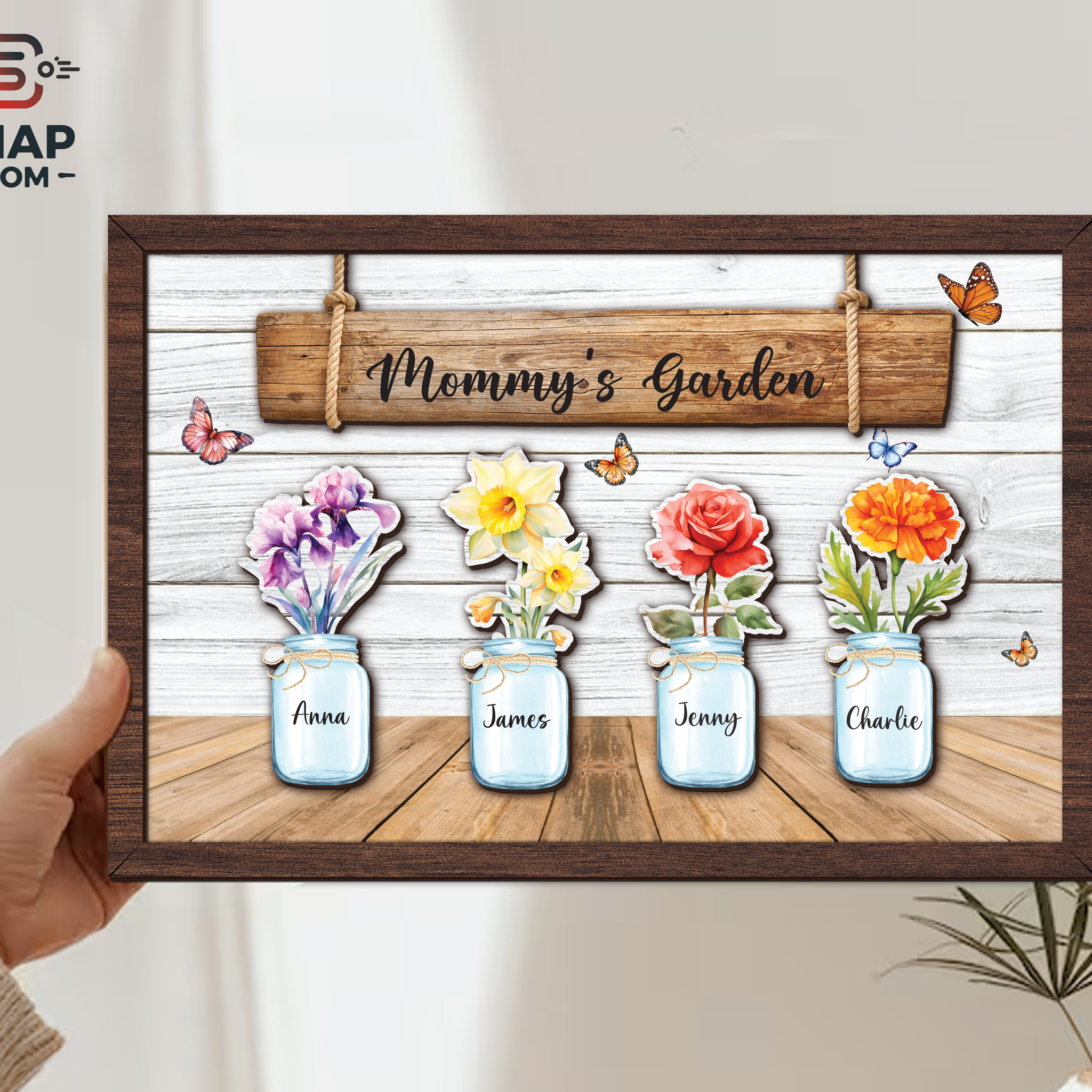 Personalized Mom Flower Sign