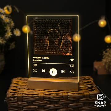 Personalized Photo Song Plaque Night Light