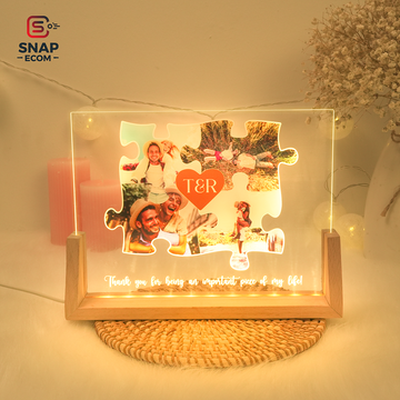 Personalized Puzzle Photo Album Acrylic Night Light - NLRE
