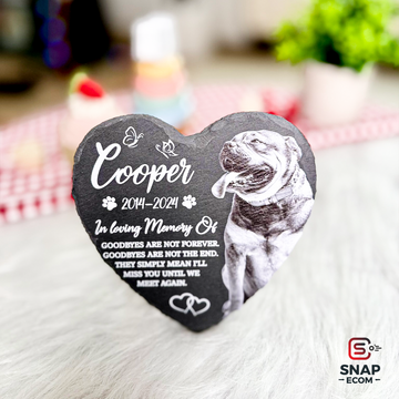 Personalized Heart Pet Memorial Granite Stone - MT01