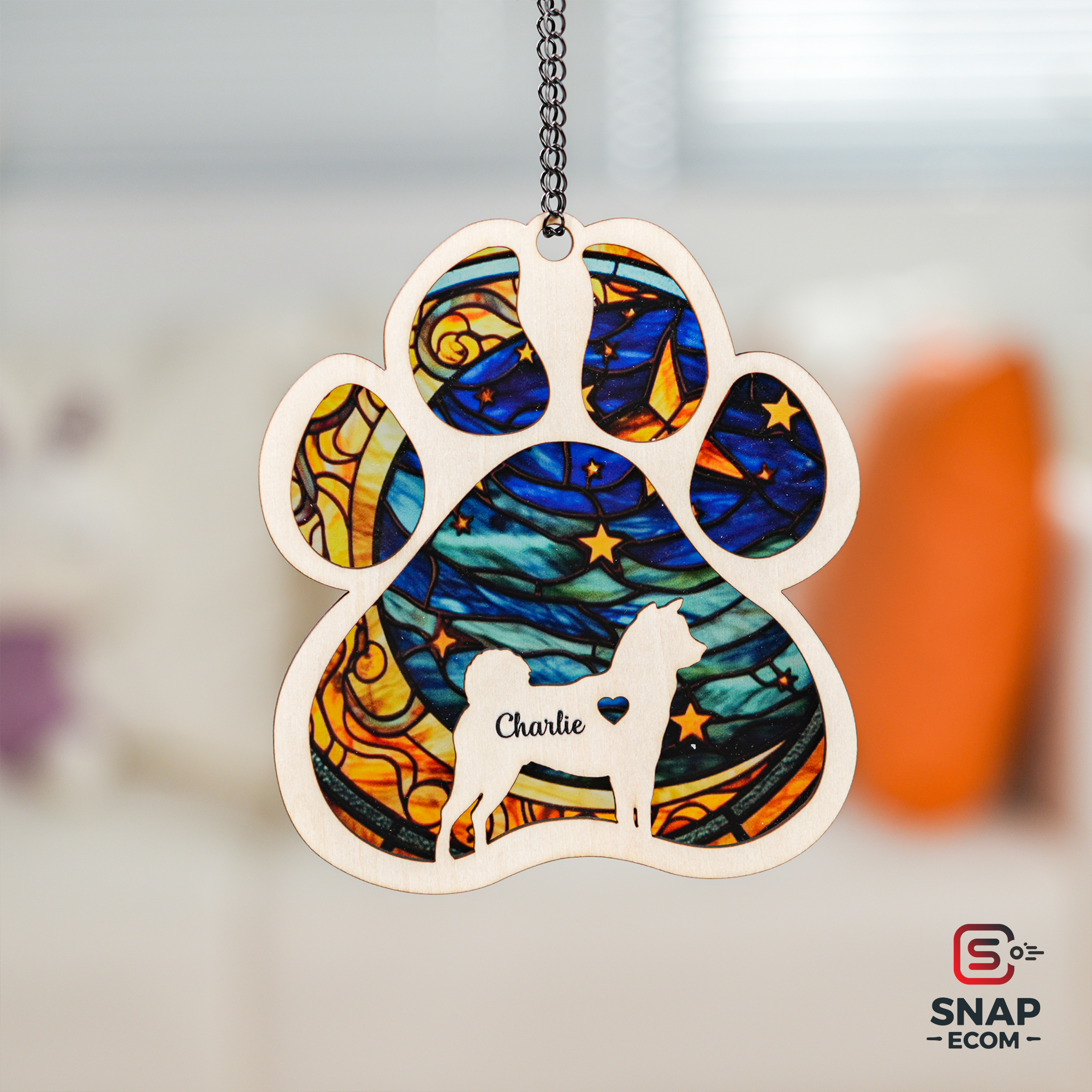 Personalized Paw Shape Suncatcher - SC58