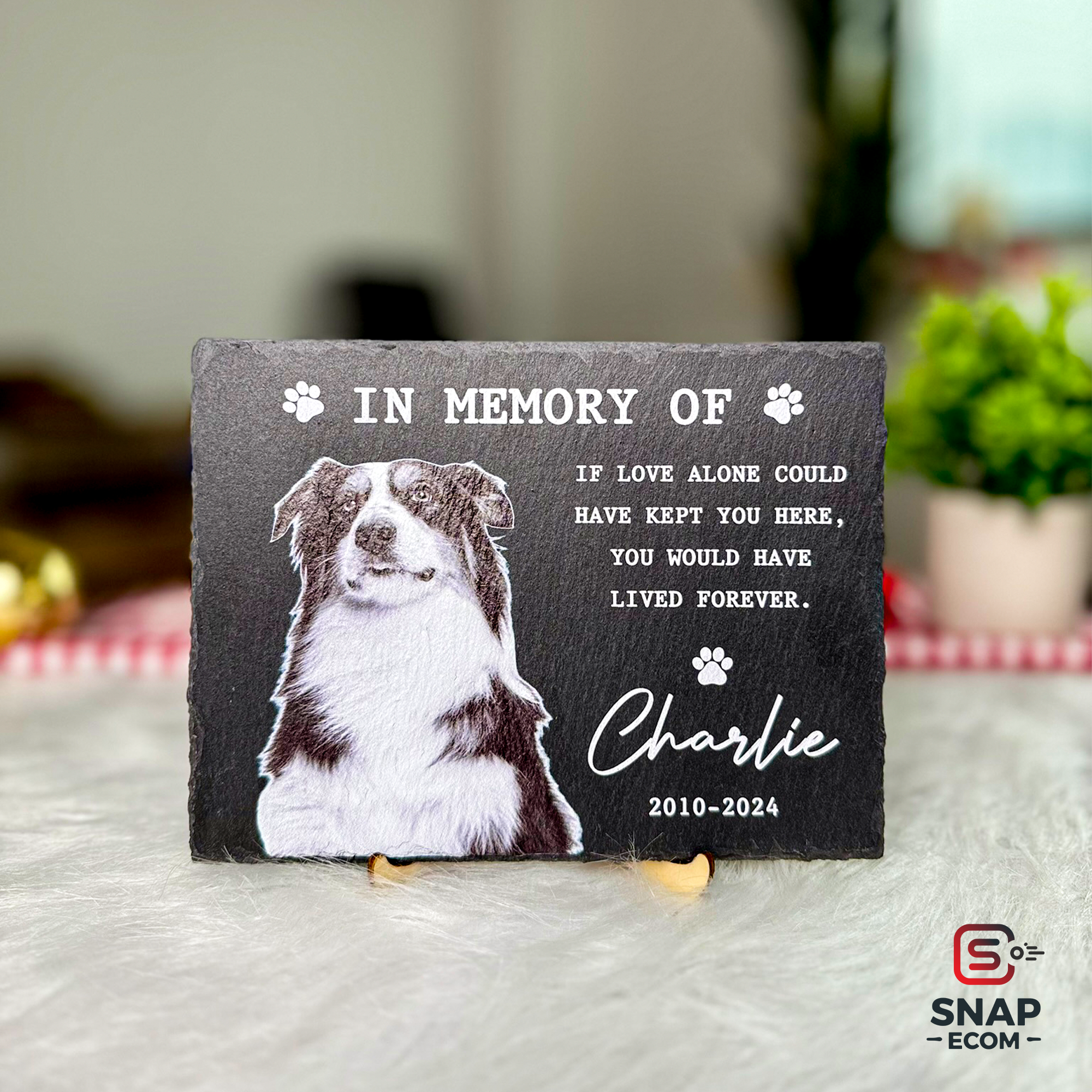 Personalized Rectangle Pet Memorial Granite Stone