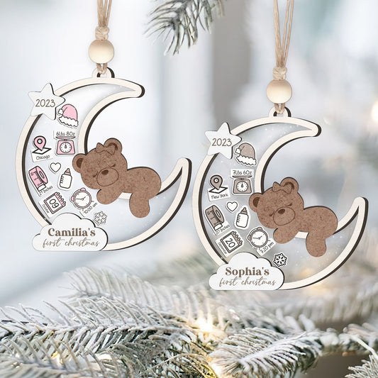 Personalized Baby Bear Shaking Ornament CF85